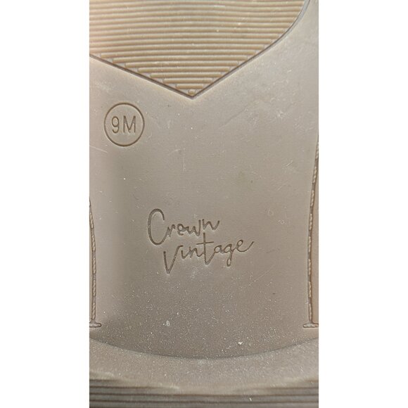 Crown Vintage Tan Suede Studded Loafers, Size 9 - Picture 4 of 10